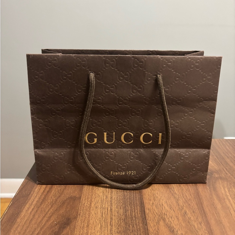 Authentic Gucci Brown Gift Bag